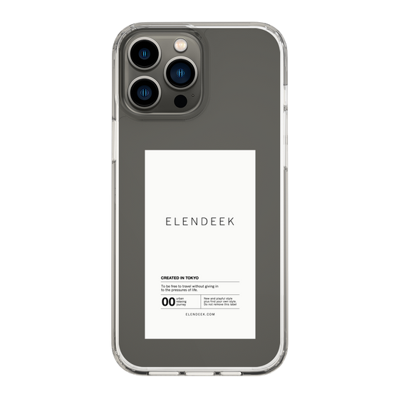 Slim Protection Case［ ELENDEEK - Logo Sticker - White ］