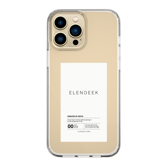 Slim Protection Case［ ELENDEEK - Logo Sticker - White ］