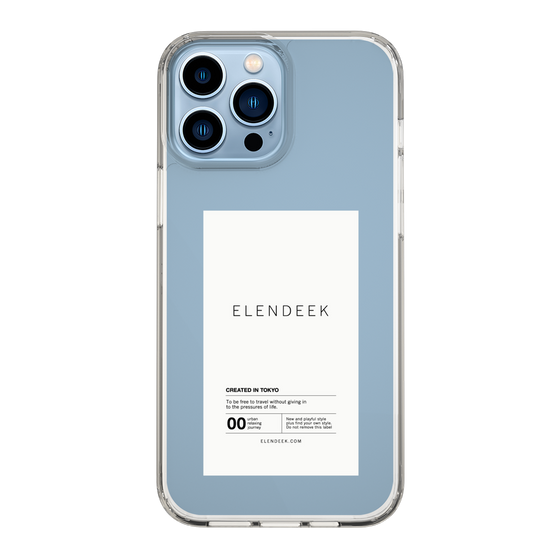 Slim Protection Case［ ELENDEEK - Logo Sticker - White ］