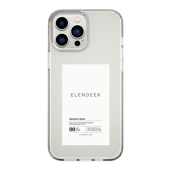 Slim Protection Case［ ELENDEEK - Logo Sticker - White ］
