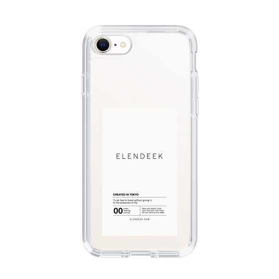 Slim Protection Case［ ELENDEEK - Logo Sticker - White ］