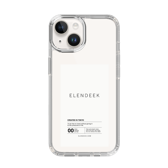 Slim Protection Case［ ELENDEEK - Logo Sticker - White ］