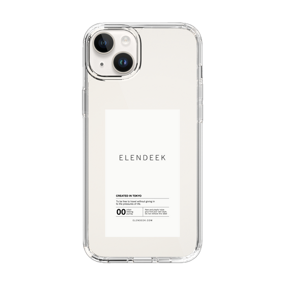Slim Protection Case［ ELENDEEK - Logo Sticker - White ］