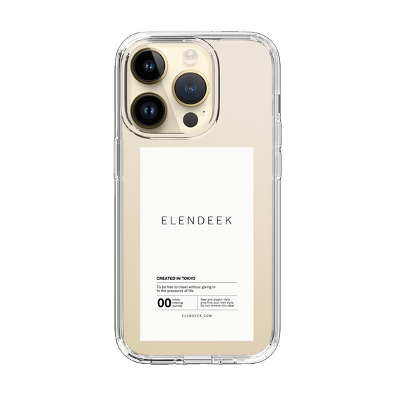 Slim Protection Case［ ELENDEEK - Logo Sticker - White ］