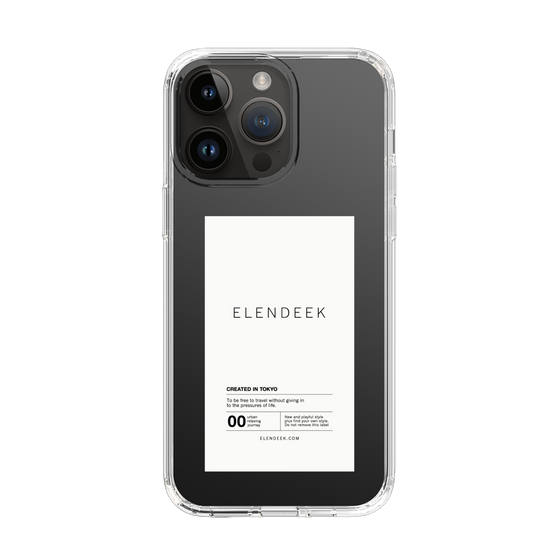 Slim Protection Case［ ELENDEEK - Logo Sticker - White ］