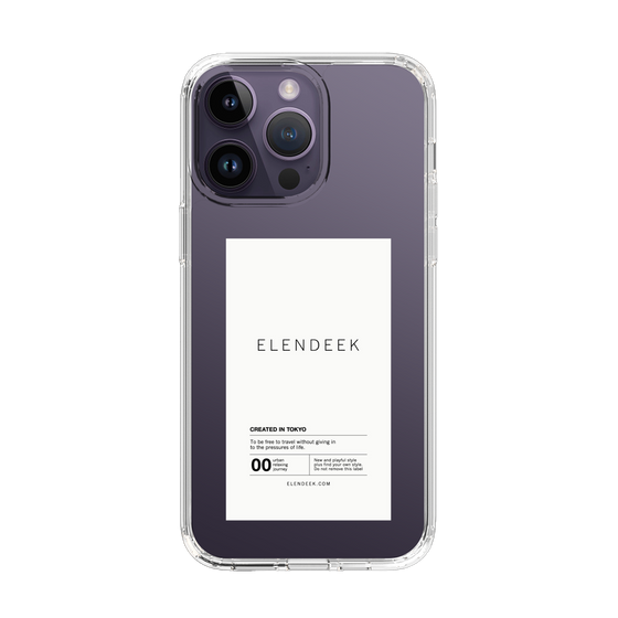 Slim Protection Case［ ELENDEEK - Logo Sticker - White ］