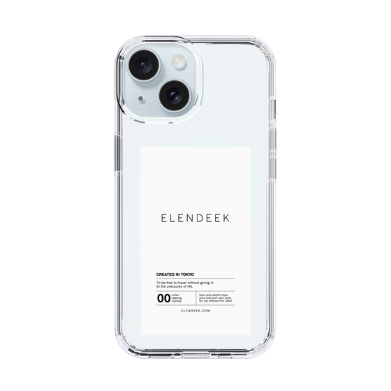 Slim Protection Case［ ELENDEEK - Logo Sticker - White ］