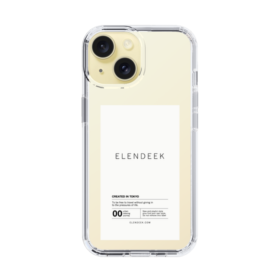 Slim Protection Case［ ELENDEEK - Logo Sticker - White ］