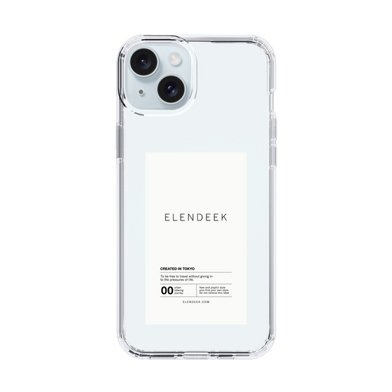 Slim Protection Case［ ELENDEEK - Logo Sticker - White ］