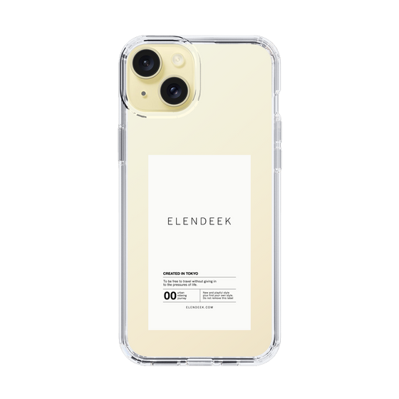Slim Protection Case［ ELENDEEK - Logo Sticker - White ］