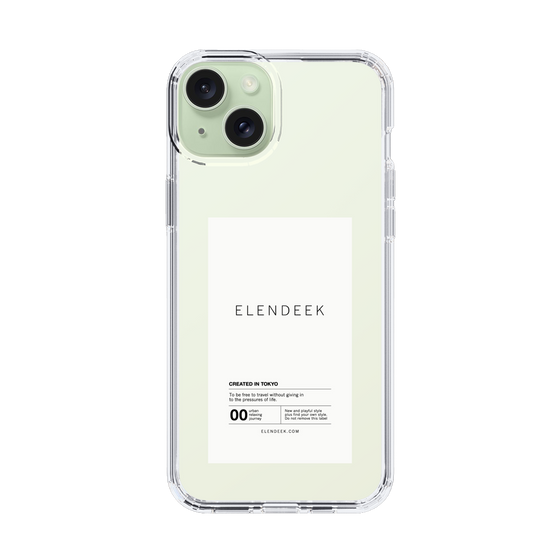 Slim Protection Case［ ELENDEEK - Logo Sticker - White ］