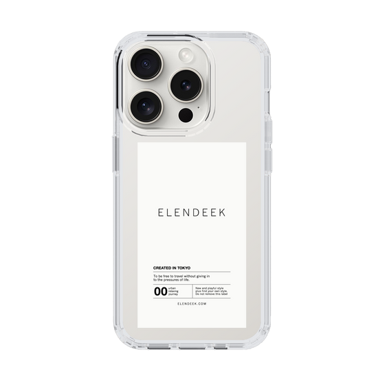 Slim Protection Case［ ELENDEEK - Logo Sticker - White ］
