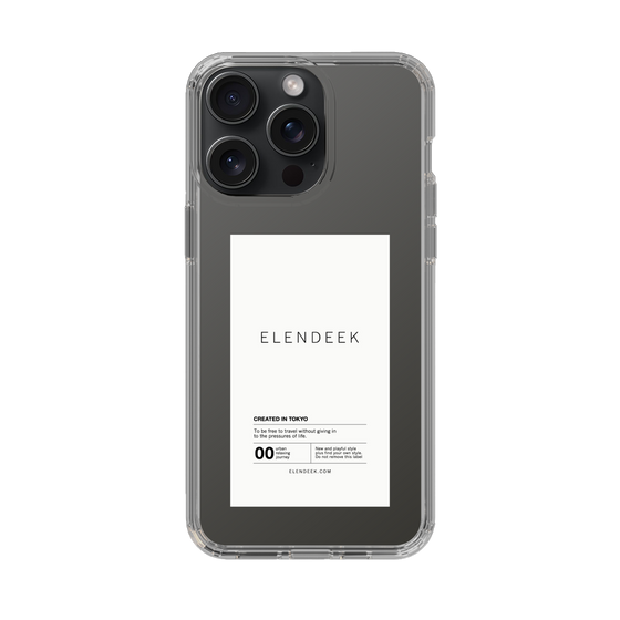 Slim Protection Case［ ELENDEEK - Logo Sticker - White ］