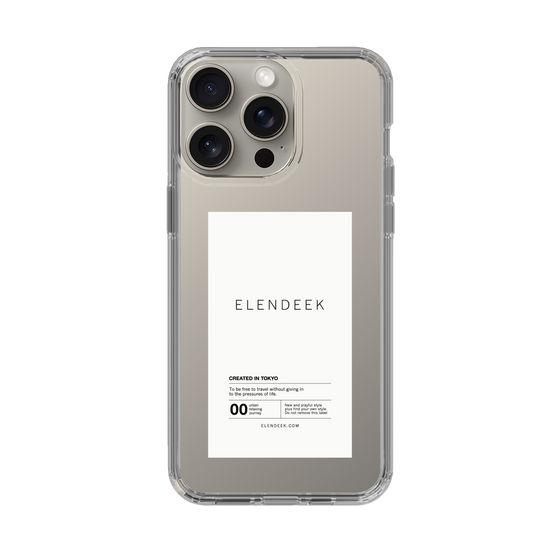 Slim Protection Case［ ELENDEEK - Logo Sticker - White ］