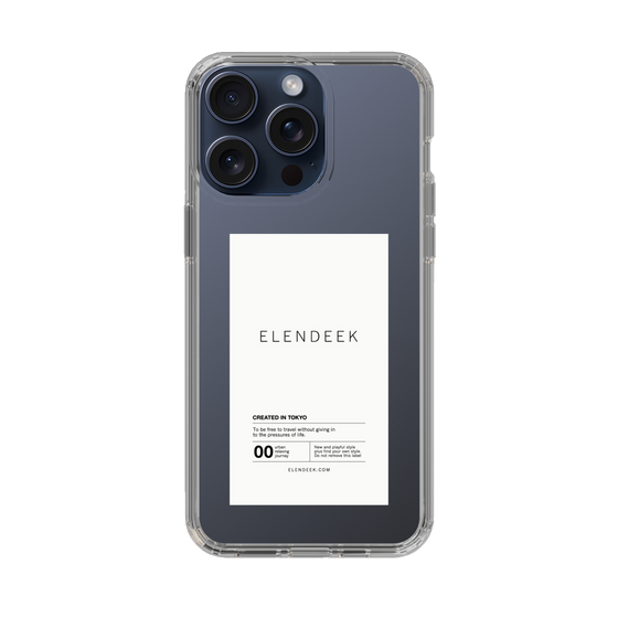Slim Protection Case［ ELENDEEK - Logo Sticker - White ］