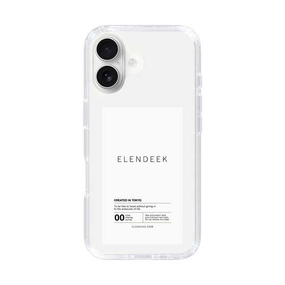 Slim Protection Case［ ELENDEEK - Logo Sticker - White ］