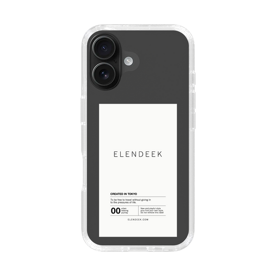 Slim Protection Case［ ELENDEEK - Logo Sticker - White ］
