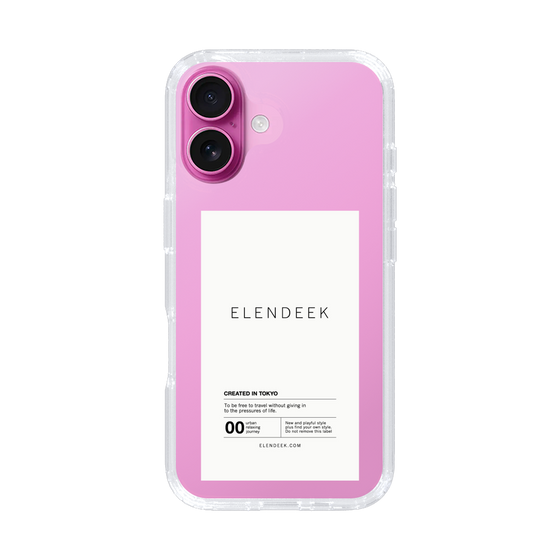 Slim Protection Case［ ELENDEEK - Logo Sticker - White ］