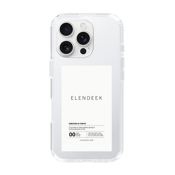 Slim Protection Case［ ELENDEEK - Logo Sticker - White ］