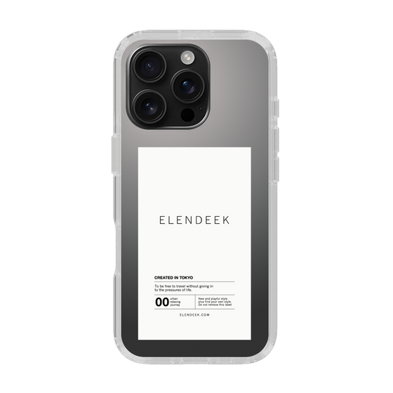 Slim Protection Case［ ELENDEEK - Logo Sticker - White ］