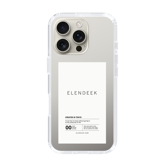 Slim Protection Case［ ELENDEEK - Logo Sticker - White ］
