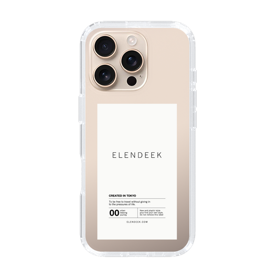 Slim Protection Case［ ELENDEEK - Logo Sticker - White ］