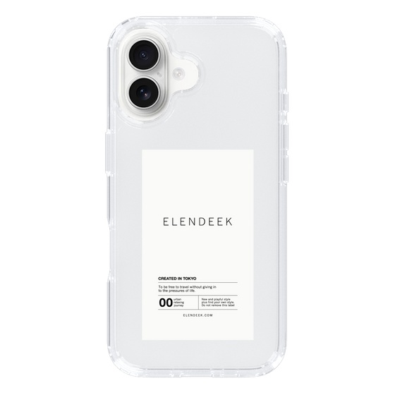 Slim Protection Case［ ELENDEEK - Logo Sticker - White ］