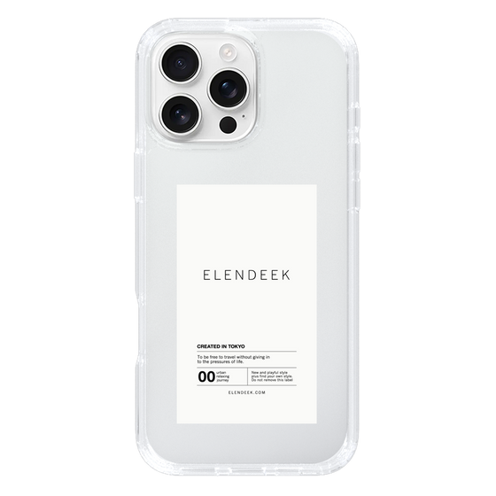 Slim Protection Case［ ELENDEEK - Logo Sticker - White ］