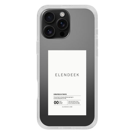 Slim Protection Case［ ELENDEEK - Logo Sticker - White ］