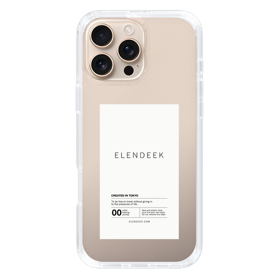 Slim Protection Case［ ELENDEEK - Logo Sticker - White ］