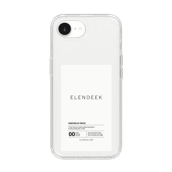 Slim Protection Case［ ELENDEEK - Logo Sticker - White ］