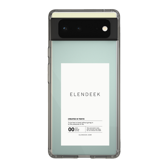 Slim Protection Case［ ELENDEEK - Logo Sticker - White ］