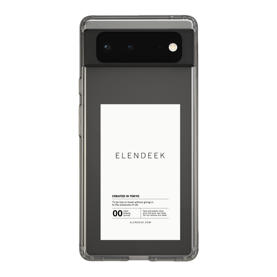 Slim Protection Case［ ELENDEEK - Logo Sticker - White ］