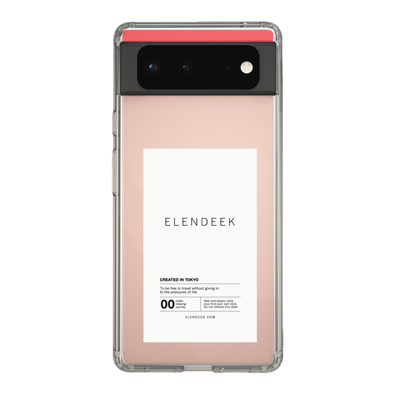 Slim Protection Case［ ELENDEEK - Logo Sticker - White ］