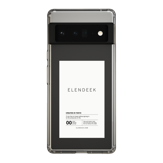 Slim Protection Case［ ELENDEEK - Logo Sticker - White ］