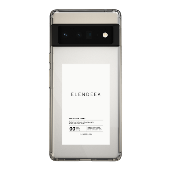Slim Protection Case［ ELENDEEK - Logo Sticker - White ］