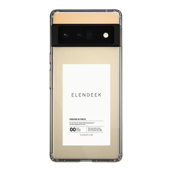 Slim Protection Case［ ELENDEEK - Logo Sticker - White ］