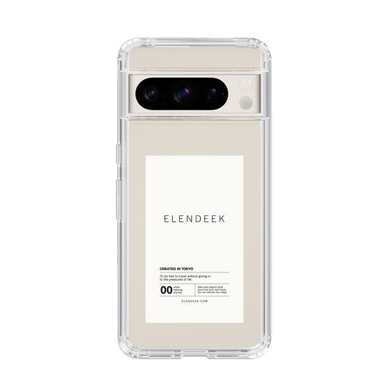 Slim Protection Case［ ELENDEEK - Logo Sticker - White ］
