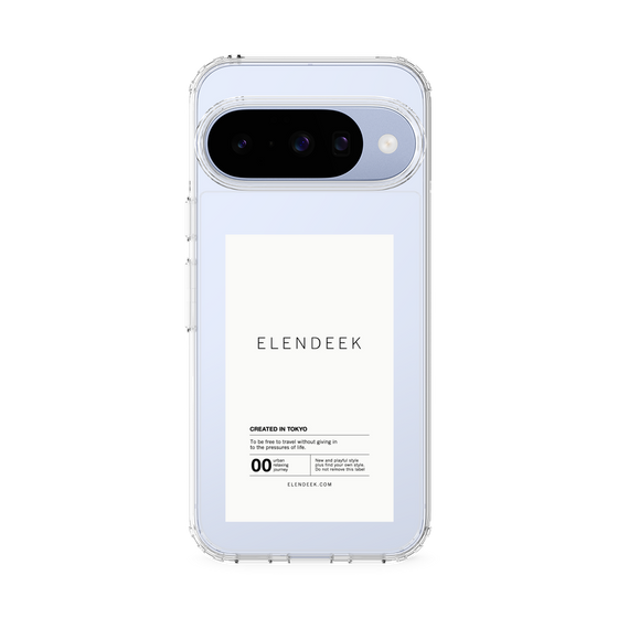 Slim Protection Case［ ELENDEEK - Logo Sticker - White ］
