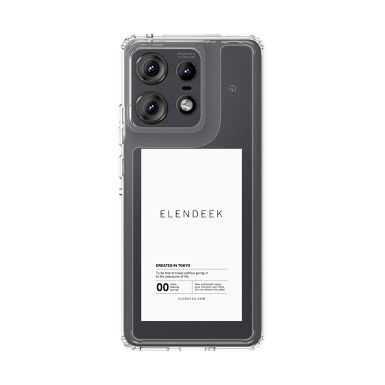 Slim Protection Case［ ELENDEEK - Logo Sticker - White ］