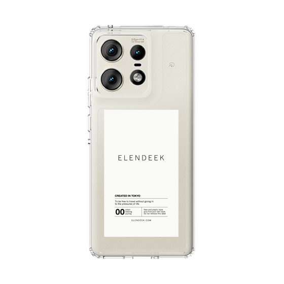 Slim Protection Case［ ELENDEEK - Logo Sticker - White ］