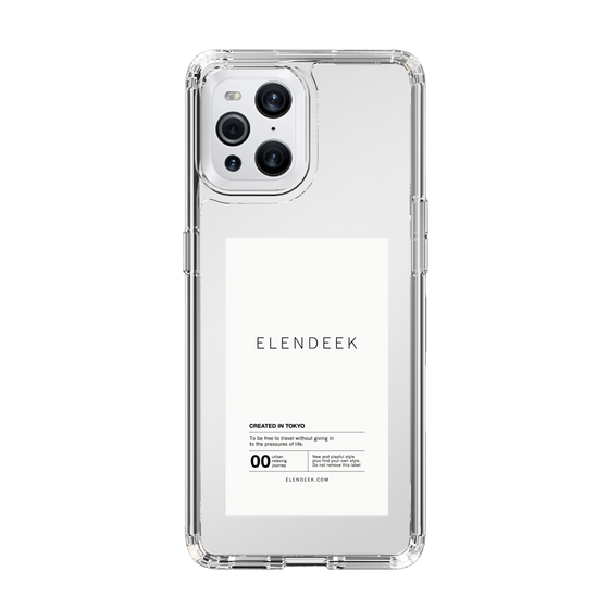 Slim Protection Case［ ELENDEEK - Logo Sticker - White ］