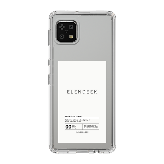 Slim Protection Case［ ELENDEEK - Logo Sticker - White ］