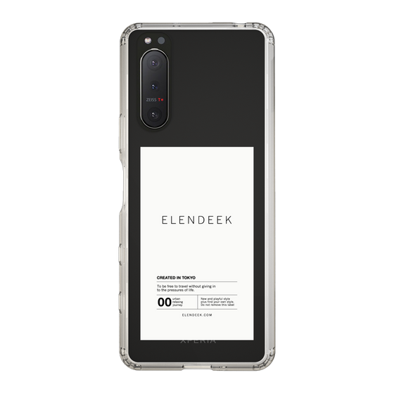 Slim Protection Case［ ELENDEEK - Logo Sticker - White ］