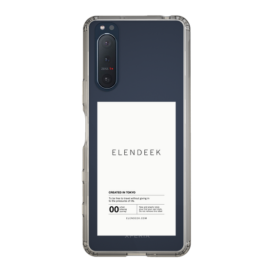 Slim Protection Case［ ELENDEEK - Logo Sticker - White ］