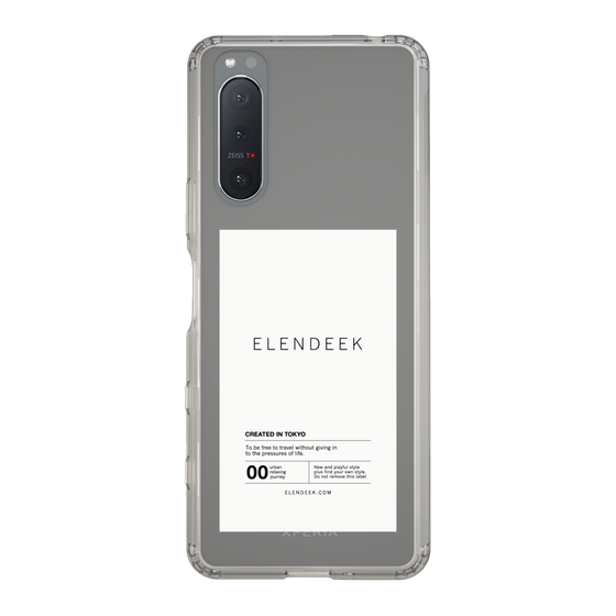 Slim Protection Case［ ELENDEEK - Logo Sticker - White ］