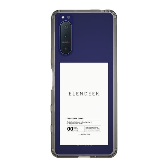 Slim Protection Case［ ELENDEEK - Logo Sticker - White ］