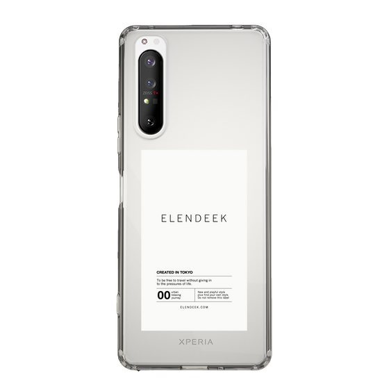 Slim Protection Case［ ELENDEEK - Logo Sticker - White ］