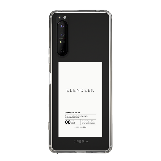 Slim Protection Case［ ELENDEEK - Logo Sticker - White ］