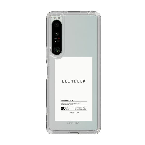 Slim Protection Case［ ELENDEEK - Logo Sticker - White ］